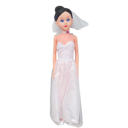 108cm  Dress Up Realistic Doll In White WeddIng Dress