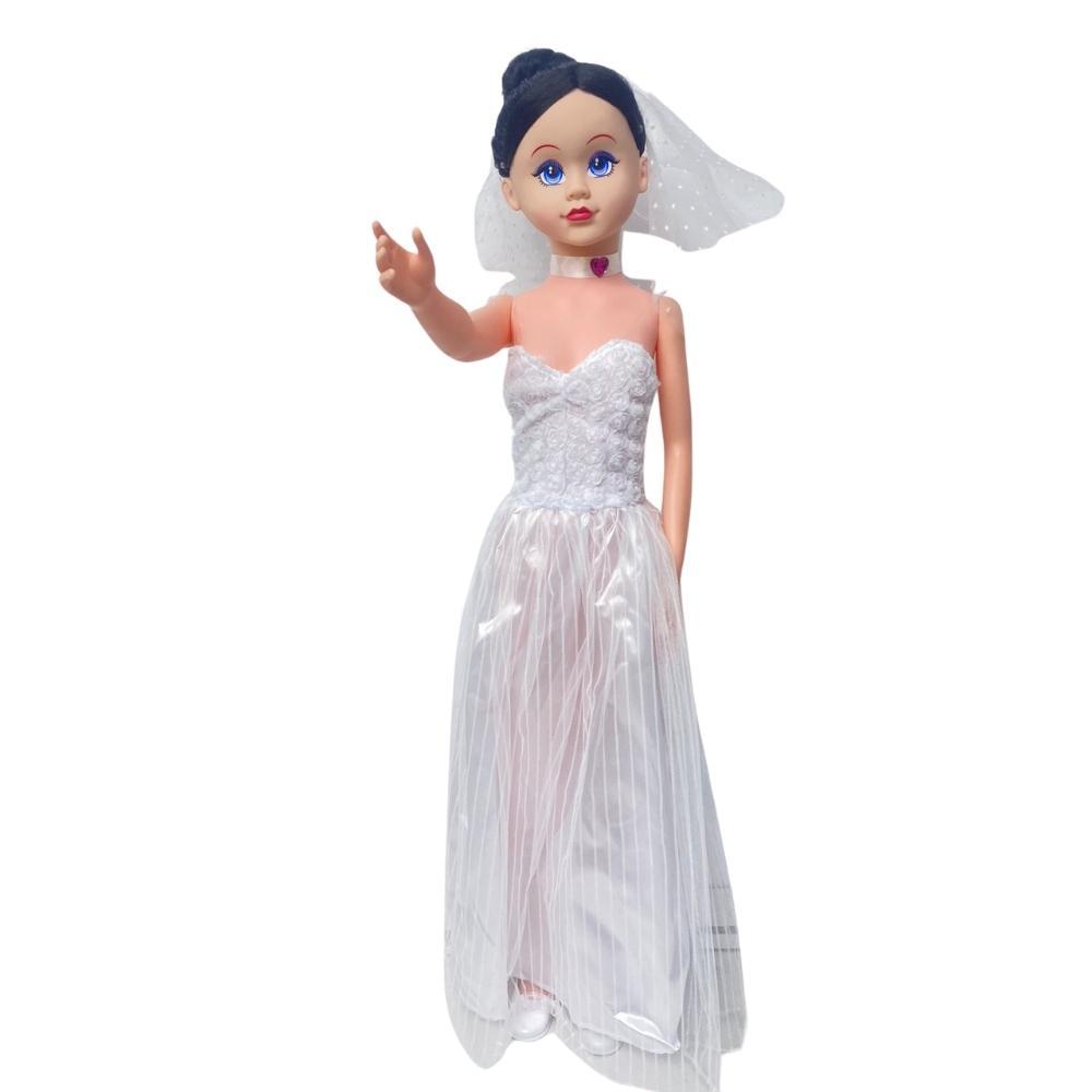 108cm  Dress Up Realistic Doll In White WeddIng Dress